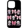 Coquette Bow Aesthetic Panda Graphic Wom Custodia per iPhone 15 Pro Max Simpatico panda Coquette Bow Ribbon estetica Panda amante