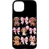 Coquette Bow Aesthetic Puppy Graphic Wom Custodia per iPhone 15 Plus Coquette Bow Puppy Cute Dog Ribbon Estetica Dog Lover