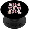 Coquette Bow Aesthetic Rabbit Graphic Wo Carino Bunny Coquette Bow Ribbon Estetica Coniglio Amante PopSockets PopGrip Adesivo
