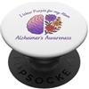 Purple Ribbon Cause Design di supporto viola per la consapevolezza dell'Alzheimer della mamma PopSockets PopGrip Adesivo