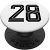 Retro Sports Team Football Group Costume #28 Bianco Vintage Numero 28 Sport Fan Stile Calcio PopSockets PopGrip Adesivo