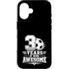 Awesome Soccer Football Birthday Party A Custodia per iPhone 16 3 ° compleanno ragazzo calcio 3 anni di essere fantastico calcio