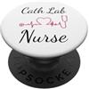 I Heart Cath Lab Cardiac Nurse Cath Lab ECG CVT Nursing Heart Beat Tech PopSockets PopGrip Adesivo