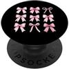 Cute Coquette Bow Aesthetic Gifts Women Pink Coquette Bow Ribbon Estetica Carino Ragazze Grafica PopSockets PopGrip Adesivo