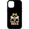 Month of Bees Pollinator Awareness Custodia per iPhone 12/12 Pro Mese nazionale del miele di Save the Bees Month