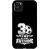 Awesome Soccer Football Birthday Party A Custodia per iPhone 11 Pro Max 3 ° compleanno ragazzo calcio 3 anni di essere fantastico calcio