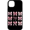 Cute Coquette Bow Aesthetic Gifts Women Custodia per iPhone 14 Plus Pink Coquette Bow Ribbon Estetica Carino Ragazze Grafiche