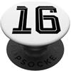 Retro Sports Team Football Group Costume #16 Bianco Vintage Numero 16 Sport Fan Stile Calcio PopSockets PopGrip Adesivo