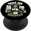 Funny Alien UFO Lover Gifts Portami ai tuoi modelli Analista attuariale Alien Data Finance PopSockets PopGrip Adesivo