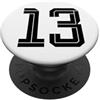 Retro Sports Team Football Group Costume #13 Bianco Vintage Numero 13 Sport Fan Stile Calcio PopSockets PopGrip Adesivo