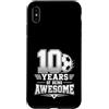 Awesome Soccer Football Birthday Party A Custodia per iPhone XS Max 10° compleanno ragazzo calcio 10 anni di essere fantastico calcio
