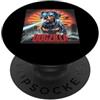 Dachshund Puppy Lover PS Divertente retrò giapponese Dogzilla Bassotto Amante dei cani PopSockets PopGrip Adesivo