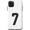 Retro Sports Team Football Group Costume Custodia per iPhone 11 Pro Max # 7 Bianco Vintage Numero 7 Sport Fan Soccer Style