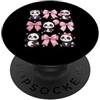 Coquette Bow Aesthetic Panda Graphic Wom Nastro con fiocco Kawaii Panda Coquette con simpatica grafica Panda Lover PopSockets PopGrip Adesivo