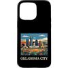 Oklahoma City Travel Art Studio Custodia per iPhone 15 Pro Max Oklahoma, skyline città, retro, vendemmia, arte, design