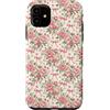 Cottagecore Flower Lover Designs Custodia per iPhone 11 Giardino botanico con peonia rosa, motivo a coquette