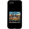 Oklahoma City Travel Art Studio Custodia per iPhone SE (2020) / 7/8 Oklahoma, skyline città, retro, vendemmia, arte, design