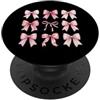 Cute Coquette Bow Aesthetic Gifts Women Pink Coquette Bow Ribbon Estetica Carino Ragazze Grafiche PopSockets PopGrip Adesivo