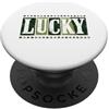 Lucky Green Prints Design con trifoglio portafortuna per San Patrizio PopSockets PopGrip Adesivo