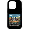 Oklahoma City Travel Art Studio Custodia per iPhone 15 Pro Oklahoma, skyline città, retro, vendemmia, arte, design