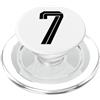 Retro Sports Team Football Group Costume # 7 Bianco Vintage Numero 7 Sport Fan Soccer Style PopSockets PopGrip per MagSafe