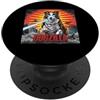 Border Collie Puppy Lover PS Divertente retrò giapponese Dogzilla Border Collie amante dei cani PopSockets PopGrip Adesivo