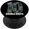 10 Gaming Controller Birthday Double Dig 10 Gaming Controller Compleanno Doppia Cifre PopSockets PopGrip Adesivo
