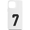 Retro Sports Team Football Group Costume Custodia per iPhone 13 Pro Max # 7 Bianco Vintage Numero 7 Sport Fan Soccer Style