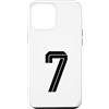 Retro Sports Team Football Group Costume Custodia per iPhone 12 Pro Max # 7 Bianco Vintage Numero 7 Sport Fan Soccer Style