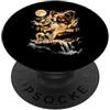 Funny Papillon Lover Gifts Accessories & Papillon Ululando Alla Luna PopSockets PopGrip Adesivo