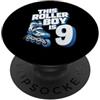 Roller Birthday Apparel Roller Boy 9° compleanno pattinatore pattinatore bambino età 9 festa PopSockets PopGrip Adesivo