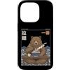 Retro Japan Aesthetic & Anime Foodie Gea Custodia per iPhone 14 Pro Zuppa di noodle giapponese Ukiyo-e Art Number One Ramen Bear