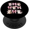 Coquette Bow Aesthetic Cat Graphic Women Coquette Bow Cat Cute Kitty nastro estetico amante dei gatti PopSockets PopGrip Adesivo