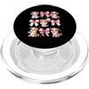 Coquette Bow Aesthetic Puppy Graphic Wom Coquette Bow Puppy Cute Dog Ribbon Estetica Dog Lover PopSockets PopGrip per MagSafe