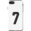 Retro Sports Team Football Group Costume Custodia per iPhone SE (2020) / 7/8# 7 Bianco Vintage Numero 7 Sport Fan Soccer Style