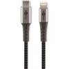 goobay Cavo Lightning Apple - Certificato MFi - Cavo tessile premium extra robusto con spine in metallo - Da USB-C a Lightning - 2 m