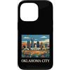 Oklahoma City Travel Art Studio Custodia per iPhone 13 Pro Oklahoma, skyline città, retro, vendemmia, arte, design