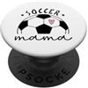 Proud Soccer Parent Designs Calcio Mama Cuore Palla Giorno Sostenitore PopSockets PopGrip Adesivo