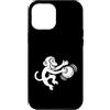 Animal Mood Studio Custodia per iPhone 12 Pro Max Scimmia divertente che gioca la batteria Carino Animale Ritmo Cartoon