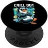 Easygoing Graphics Mellow Penguin Tropical Shirt Retro Geometric Art PopSockets PopGrip Adesivo