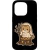 ghost cat stump stars cute Halloween pum Custodia per iPhone 15 Pro Gatto fantasma su moncone con stelle