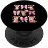 Coquette Bow Aesthetic Deer Graphic Wome Kawaii Deer Coquette Bow Ribbon Estetica Deer Lover Bambini PopSockets PopGrip Adesivo