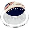 Art Pop Mobile Gallery Progettazione grafica del pannello a fumetti Pop Art Shark Jaw Halftone PopSockets PopGrip per MagSafe