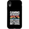 Dog Lover Gaming Introvert AFK Walker Sq Custodia per iPhone XR Gioco introverso amante dei cani AFK Walking My Dog Gamer