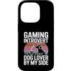 Introvert Dog Gamer Puppy Lover Gaming Custodia per iPhone 14 Pro Amante dei cani introverso di gioco al mio fianco