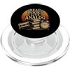 Vintage Book Lover Gifts Leggi libri Live Analog Retro Reader PopSockets PopGrip per MagSafe