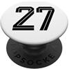 Retro Sports Team Football Group Costume #27 Bianco Vintage Numero 27 Sport Fan Stile Calcio PopSockets PopGrip Adesivo