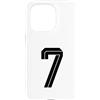 Retro Sports Team Football Group Costume Custodia per iPhone 15 Pro # 7 Bianco Vintage Numero 7 Sport Fan Soccer Style
