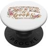Floral Coffee Reader Design per appassionati di lettori di libri di caffè floreali PopSockets PopGrip Adesivo