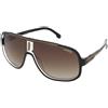Carrera Carrera 1058/S 2M2/HA | Occhiali da Sole Graduati o Non Graduati | Prova Online | Unisex | Plastica | Pilot | Nero, Oro | Adrialenti